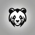Aggressive Panda Logo: Bold, Stylized Vector Design For Modern Branding Royalty Free Stock Photo