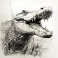 Aggressive Pencil Sketches Of Alligators By Zodko Teynovo