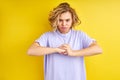 aggressive woman ready to fight,preparing a fist for punch Royalty Free Stock Photo