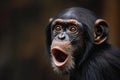 Aghast Ape shocked expression. Generate Ai Royalty Free Stock Photo