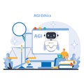 AGI concept. Flat vector illustration. Royalty Free Stock Photo