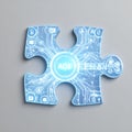 AGI Technology as a Key Puzzle Solution Royalty Free Stock Photo