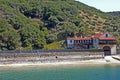 Agia Anna monastery guesthouses in Mount Athos Royalty Free Stock Photo