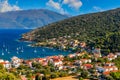 Agia Effimia village on Cephalonia or Kefalonia island, Ionian Sea, Greece. Amazing cityscape Of Agia Effimia town, Kefalonia, Royalty Free Stock Photo