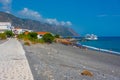 Agia Roumeli, Greece, August 22, 2022: Summer day at a beach at