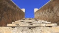 Stairway in historic place. old church of Agia Triada