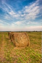 Agiculture scene nature hay Royalty Free Stock Photo