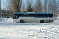 Agidel, Russia - February 15, 2021: City bus Nefaz at the bus station