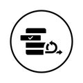 Agile, backlog icon. Black vector graphics