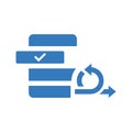 Agile, backlog icon. Blue color design