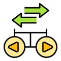 Agile data icon vector flat