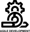 agile development, agile, scrum, iterative, development, project management outline icon Royalty Free Stock Photo