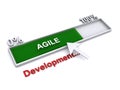 Agile development on white