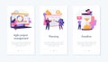 Agile estimating and planning app interface template.