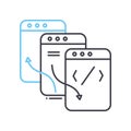 agile framework line icon, outline symbol, vector illustration, concept sign