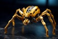 Agile Golden spider robot. Generate Ai