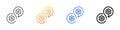 agile icon.Thin Linear, Gradient, Blue Stroke and bold Style Design Isolated On White Background