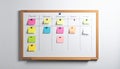 Agile Kanban Board with Colorful Sticky Note Tasks Royalty Free Stock Photo
