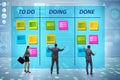 Agile kanban board with outstanding tasks