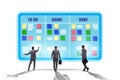 Agile kanban board with outstanding tasks