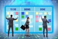 Agile kanban board with outstanding tasks