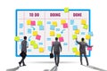 Agile kanban board with outstanding tasks