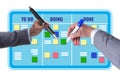 Agile kanban board with outstanding tasks