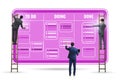 Agile kanban board with outstanding tasks