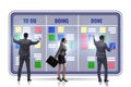 Agile kanban board with outstanding tasks