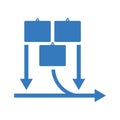 Agile, Kanban, project icon. Blue color design