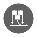 Agile, Kanban, project icon. Gray vector graphics