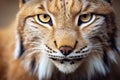 Agile Lynx animal cat closeup. Generate Ai