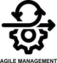 agile management, agile development, agile, scrum, development, project management outline icon