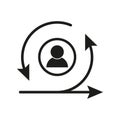 Agile, manager icon. Element of marketing icon. Vector illustration. Eps 10.