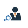 Agile, manager, scrum icon. Simple editable vector illustration
