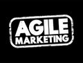 Agile Marketing - approach to marketing that utilizes the principles and practices of agile methodologies, text stamp concept