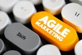Agile Marketing - an approach where marketing teams adopt the principles of agile project management methodologies used in