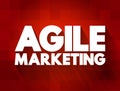 Agile Marketing text quote, concept background