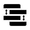 Agile, prioritize, priority icon. Black vector graphics