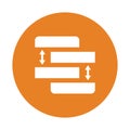 Agile, prioritize, priority icon. Orange color design