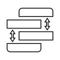 Agile, prioritize, priority outline icon. Line art vector
