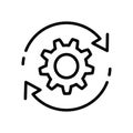 Agile process icon, technology, engine symbol