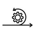 Agile process line icon. circle point vector illustration