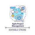 Agile project management concept icon