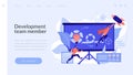 Agile project managementconcept landing page.