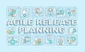 Agile release planning word concepts light blue banner Royalty Free Stock Photo