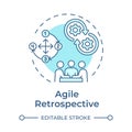 Agile retrospective concept icon