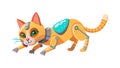 Agile Robotic Cat: Dynamic Movement, Future Pet Concept, vector design Generative AI Royalty Free Stock Photo