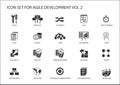 Agile software development icon set