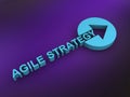 agile strategy word on purple Royalty Free Stock Photo